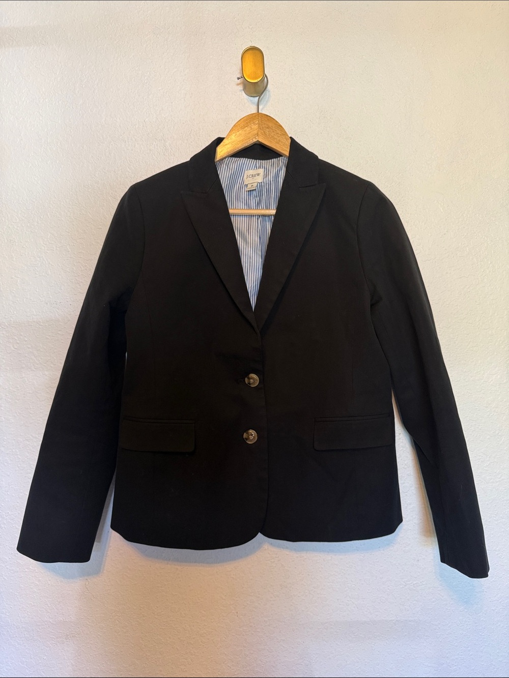 Perfect J.Crew Factory Womens Two Button Blazer Navy 6 - Picture 3 of 10